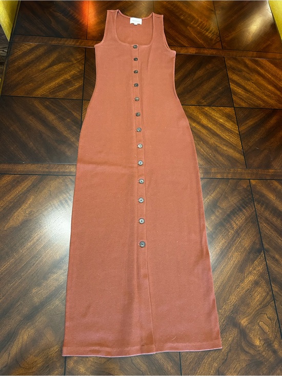 Sezane Dresses & Skirts - Sezane Fabiola in Havana Button-Front Sleeveless Maxi Dress